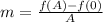 m=\frac{f(A)-f(0)}{A}