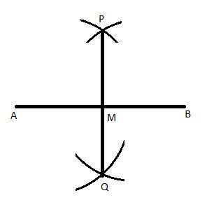 Describe a process you would use to create the perpendicular bisector to a segment ab using only an