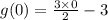 g(0)=\frac{3\times 0}{2} -3