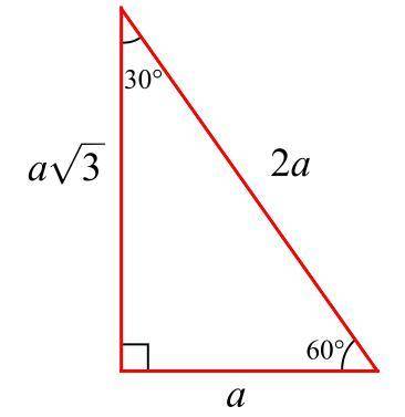 Which of the following are true statements about a 30-60-90 triangle?  check all that apply. a. the