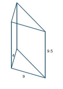 Find the volume of a triangular prism with the following dimensions. round to the nearest whole numb