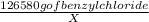 \frac{126580 g of benzyl chloride}{X}