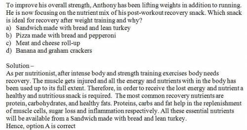 To improve his overall strength, anthony has been lifting weights in addition to running. he is now