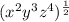 (x^{2} y^{3} z^{4})^{\frac{1}{2} }