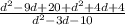 \frac{d^2-9d+20+d^2+4d+4}{d^2-3d-10}