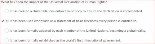 What describes the impact of the universal declaration of human rights