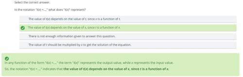 In the notation t(x) = what does t(x) represent?   a. the value of t(x) is a function of the val