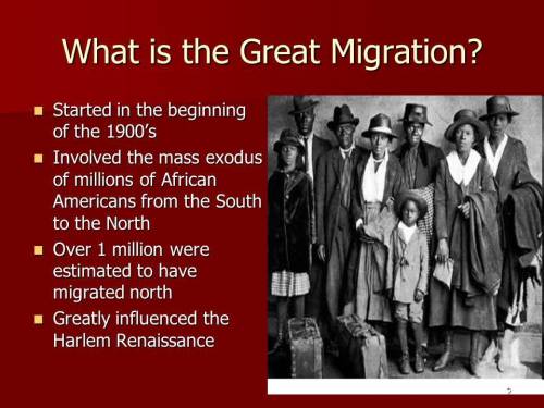 Voluntary migration often occurs for economic reasons;  the great migration of african americans t