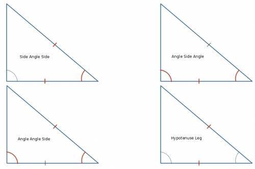 How many congruent sides does a sas, asa, aas, and hl triangle each have ?