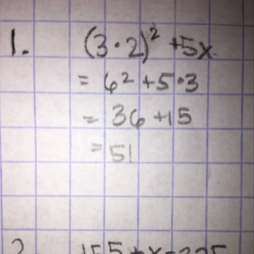 What is the value of 3x 2 squared + 5x when x=3 cassie's book has 325 pages. she read 155 pages yest