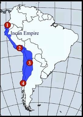 Which of the following rulers extended this empire to the boundaries labeled 1 and 4 on the map?  mo