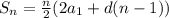 S_n=\frac{n}{2}(2a_1+d(n-1))