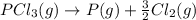 PCl_3(g)\rightarrow P(g)+\frac{3}{2}Cl_2(g)