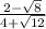 \frac{2-\sqrt{8}}{4+\sqrt{12}}