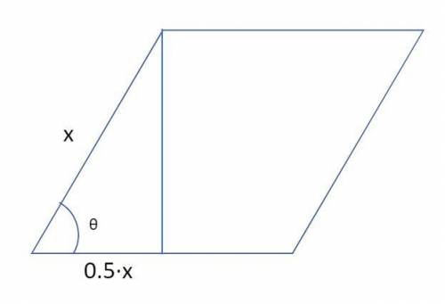 In a rhombus, an altitude from the vertex of an obtuse angle bisects the opposite side. find the mea