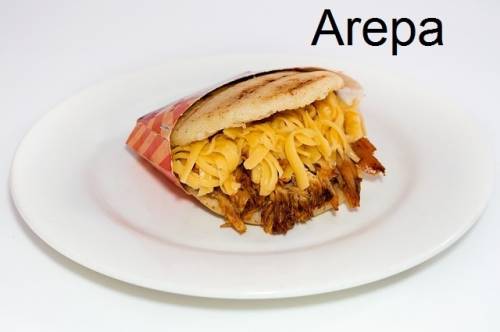 ¿cierto o falso?  arepas are the same as mexican tacos.