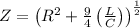 Z=\left ( R^2+\frac{9}{4}\left ( \frac{L}{C} \right ) \right )^\frac{1}{2}