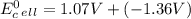 E^0_c_e_l_l=1.07V+(-1.36V)