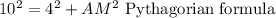 10^2=4^2+AM^2\text{ Pythagorian formula}