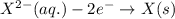 X^{2-}(aq.)-2e^{-}\rightarrow X(s)