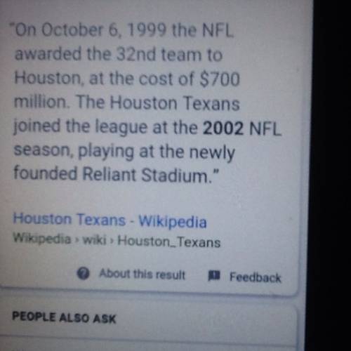 In what year did the houston texans join the nfl?