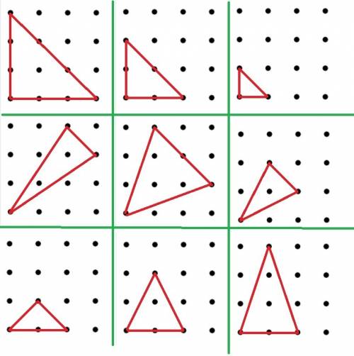 How many different non-congruent isosceles triangles can be formed by connecting three of the dots i