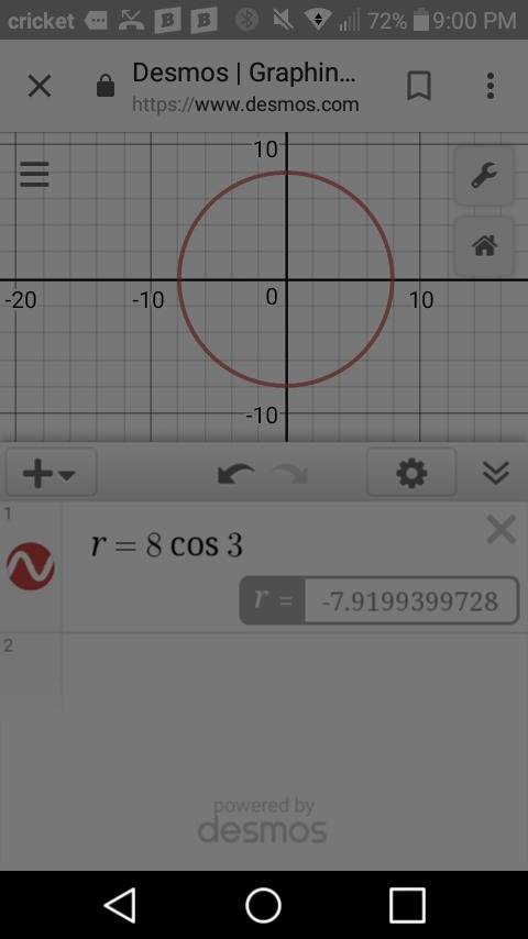 R=8cos3 theta graph plz graph it for me