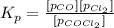 K_p=\frac{[p_{CO}][p_{Cl_2}]}{[p_{COCl_2}]}