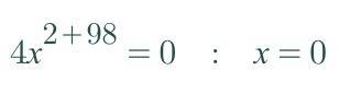 The solution to the equation 4x^2+98=0 is
