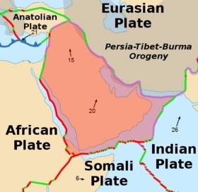 Observe the border between the indian plate and the somali plate. do you see the same landforms as a
