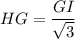 HG = \dfrac{GI}{\sqrt{3}}