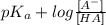pK_{a} + log \frac{[A^{-}]}{[HA]}