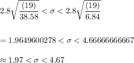 2.8\sqrt{\dfrac{(19)}{38.58}}