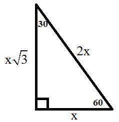Which of the following are not the lengths of the sides of a 30°-60°-90° triangle?
