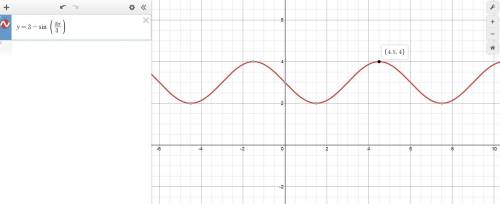 Given f(x) = 3 - sin(πx/3) a. sketch the graph of f(x) b. find the period of f(x). c. compute the ma