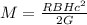 M=\frac{RBH c^{2}}{2G}