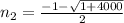n_2=\frac{-1-\sqrt{1 + 4000} }{2}