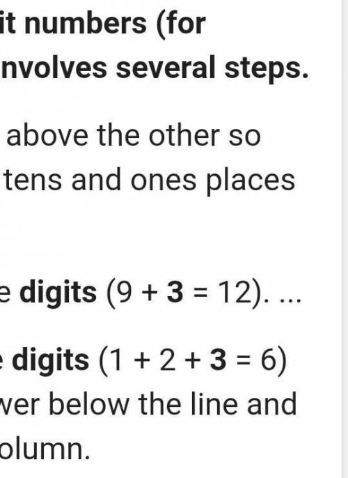 Explain one way to add 3 digit number
