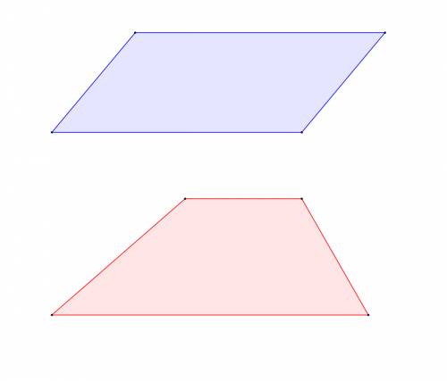 Name two shapes that do not have lines of symmetry