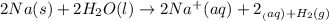 2Na(s)+2H_2O(l)\rightarrow 2Na^+(aq)+2__(aq)+H_2(g)