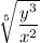 \sqrt[5]{\dfrac{y^3}{x^2}}