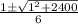 \frac{1\pm \sqrt{1^{2}+2400}}{6}
