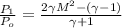 \frac{P_{1}}{P_{o}}=\frac{2\gamma M^{2}-(\gamma -1)}{\gamma +1}