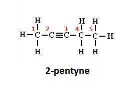 Draw .. the structural formula ( using c and h ) for 2- pentyne