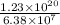 \frac{1.23\times10^{20}}{6.38\times10^7}