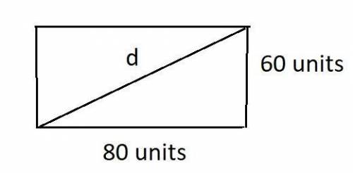 5. what is the diagonal length of a tv screen whose dimensions are 80 x 60?  draw a picture and solv