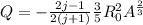 Q=-\frac{2j-1}{2(j+1)}\frac{3}{5}R^{2} _{0}A^{\frac{2}{3} }