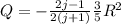Q=-\frac{2j-1}{2(j+1)}\frac{3}{5}R^{2}