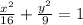 \frac{ x^{2} }{16} + \frac{ y^{2} }{9} =1