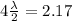 4 \frac{\lambda}{2} = 2.17